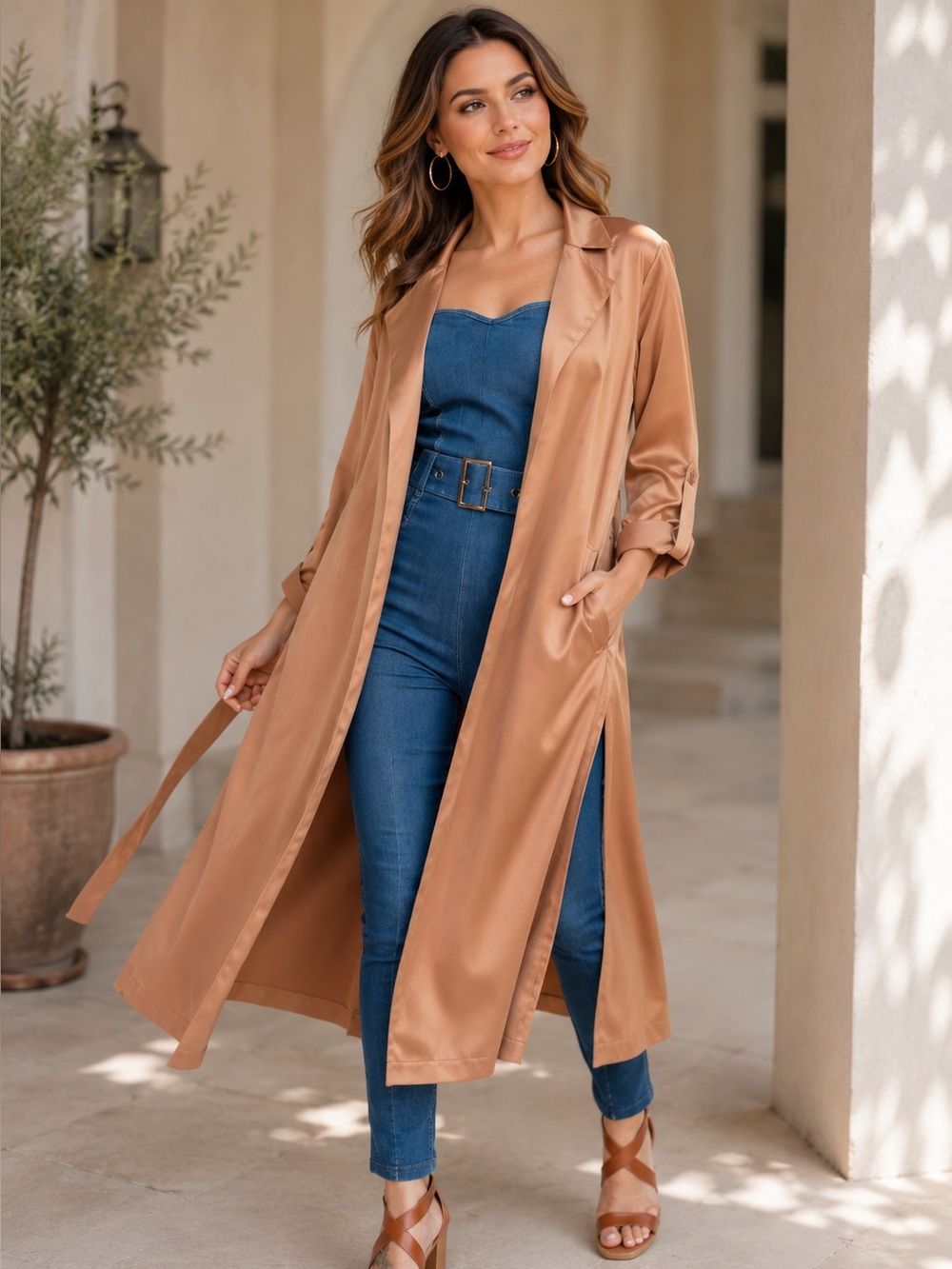 ShopEvelynne Csmel Wrap Trench Coat